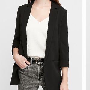 Express Rolled Sleeve Black Blazer
